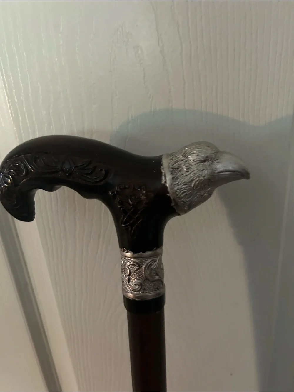 Eagle wood cane